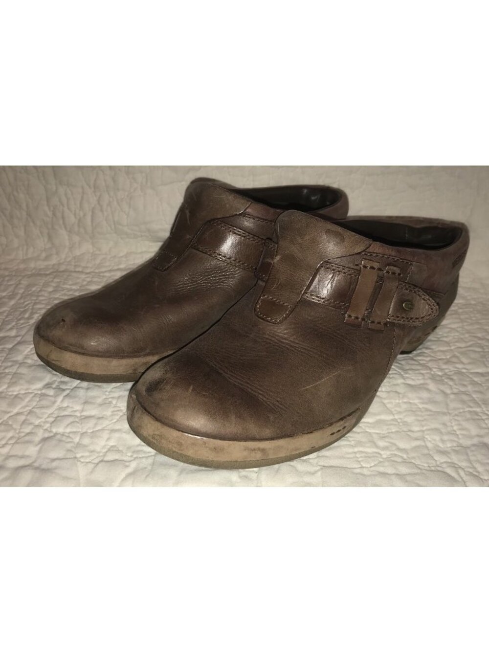 Merrell J48518 Luxe Plunge Brown Leather Clogs Shoes Women's Size 8